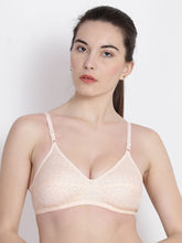 Load image into Gallery viewer, Non-Padded Full coverage Printed Bra in Beige
