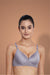 Lightly Padded Full Coverage Non Wired Bra in Grey