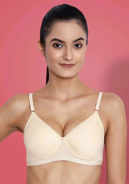 Load image into Gallery viewer, Lightly Padded Full Coverage Non Wired Bra in Nude