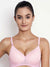 Lightly Padded Full Coverage Non Wired Bra in Pink