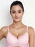 Lightly Padded Full Coverage Non Wired Bra in Pink