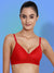 Lightly Padded Full Coverage Non Wired Bra in Red