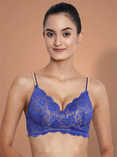 Load image into Gallery viewer, Heavily Padded Full Coverage Non Wired Bra in Blue
