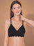 Heavily Padded Full Coverage Non Wired Lace Bra in Black